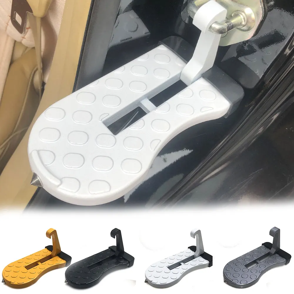 

Auto Foot Hook Pedal Foldable Car Roof Rack Door Step Glass Breaker Multifunction Latch Hook Aluminium Alloy Safety Kickstand