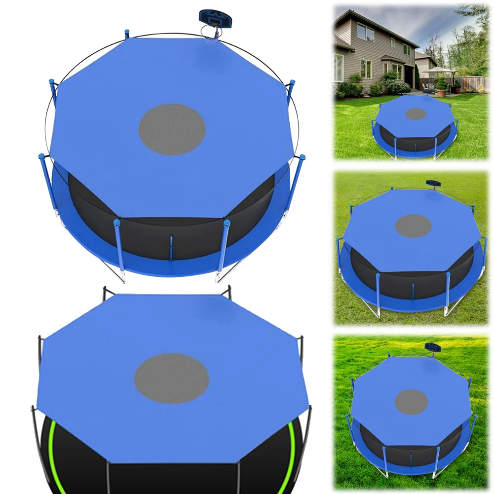 6/8/10ft Trampoline Shade Cover Anti-UV Trampolines Canopy Trampolines Sunshade Accessories for Outdoor Backyard Playground