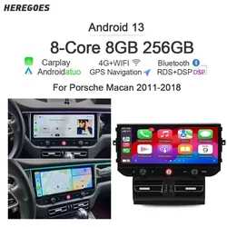CarPlay 8G+256G Auto Android 13 Car Radio GPS Player Navigation Autoradio Wifi Bluetooth For Porsche Macan 2011-2016 2017 2018