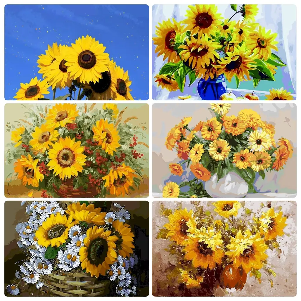 

500/1000/1200/2000PCS Jigsaw Puzzles Sunflower Scenery Home Decor Adults Puzzle Games Family Fun Puzzles Educational Gift