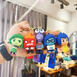 Disney Inside Out 2 Keychain Figure Joy Sadness Anger Disgust Fear Doll Anime Bag Keyring Toy Christmas Gifts Wholesale