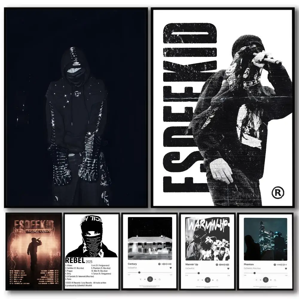 

Rapper Singer E-EsDeeKid Poster Modern And Elegant Wall Stickers For Home Decor Living Room Dormitory Wall Art