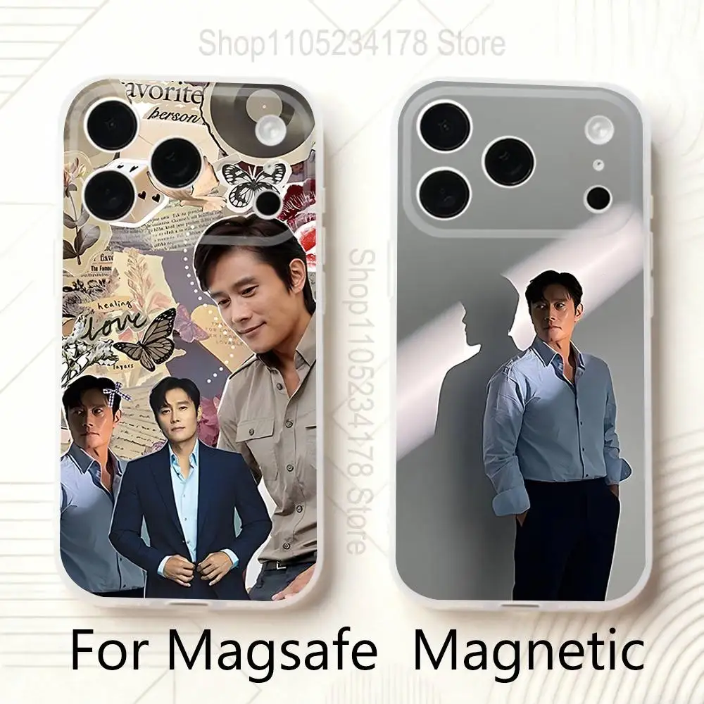 

Phone Case For iPhone 17,16,15,14,13,12,11 Pro,Max,Plus,Mini,Air,E Actor Lee Byung H-Hun Magnetic Magsafe Frosted Clear