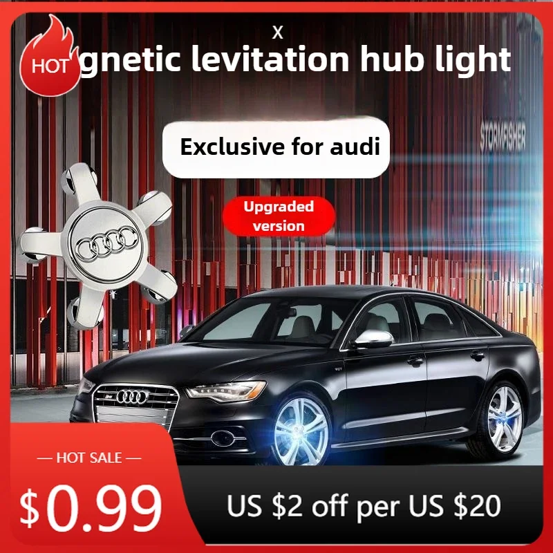

Новые колпаки на колесные диски для Audi 2026 года, 4 шт., 135 мм, со светодиодной подсветкой, для Audi A3 A4