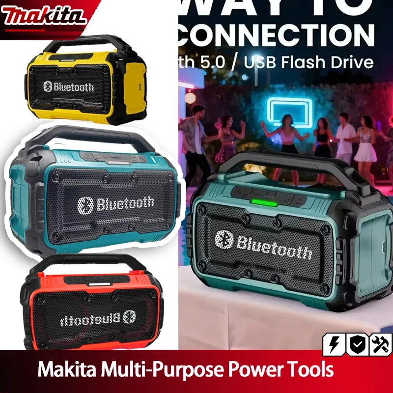 

Портативные беспроводные Bluetooth-колонки Makita с двойными динамиками и 3D-звуком для улицы, сабвуфер для DeWalt/Milwaukee