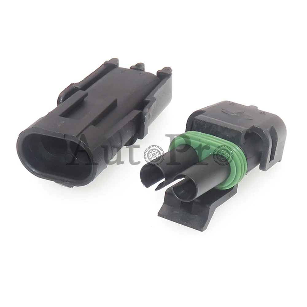 1 Set 2 Lubang Mobil Plastik Perumahan Tahan Air Adaptor 12015792 12010973 Mobil Kabel Harness Soket