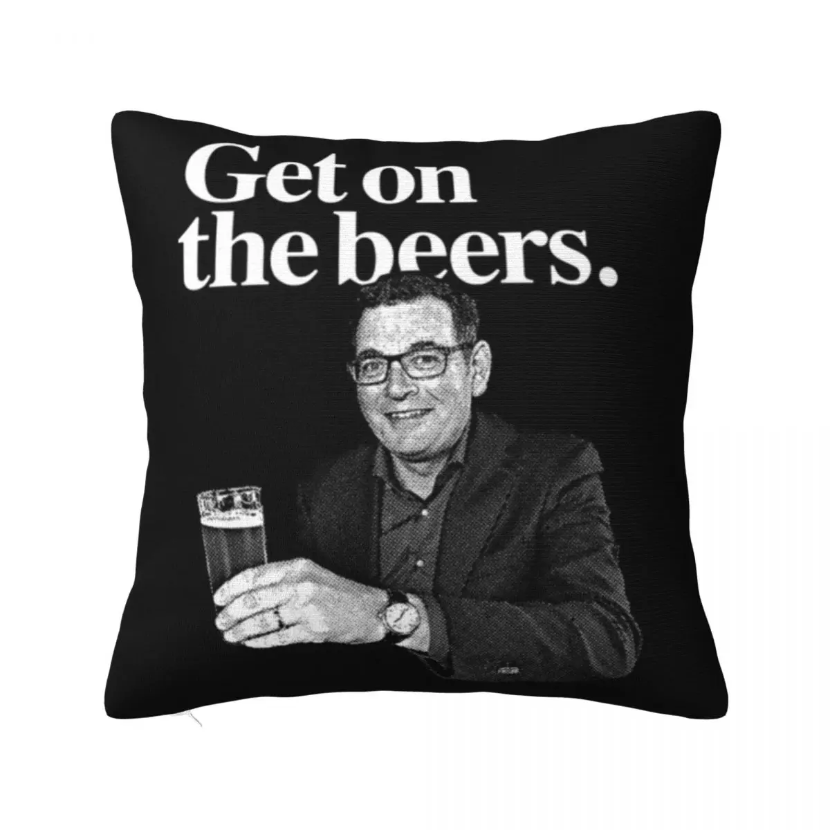 

Get On The Beers Throw Pillow Sofa Cushion Cover Sitting Cushion