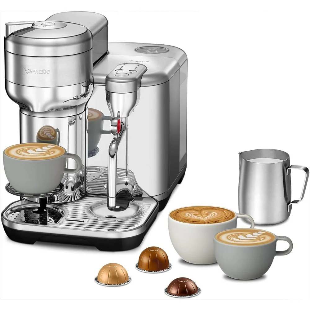 Máquina de café e café expresso Nespresso Vertuo Creatista da Breville, aço inoxidável escovado