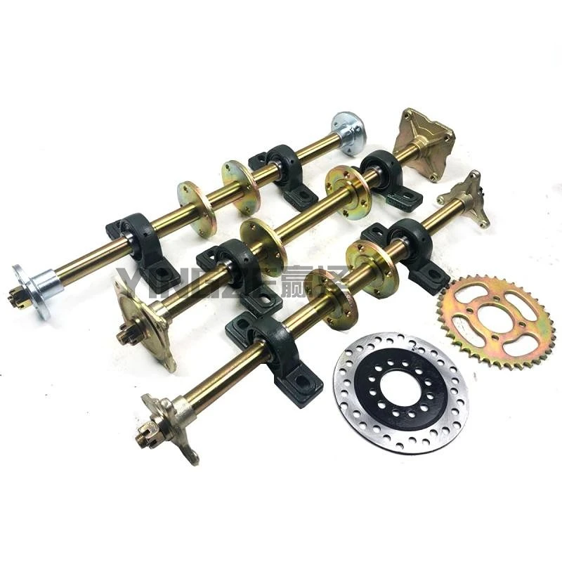 DIY Refitted Four-wheeler Box Kart ATV Parts Rear Axle Suspension 60CM Rear Axle Flange Bearing