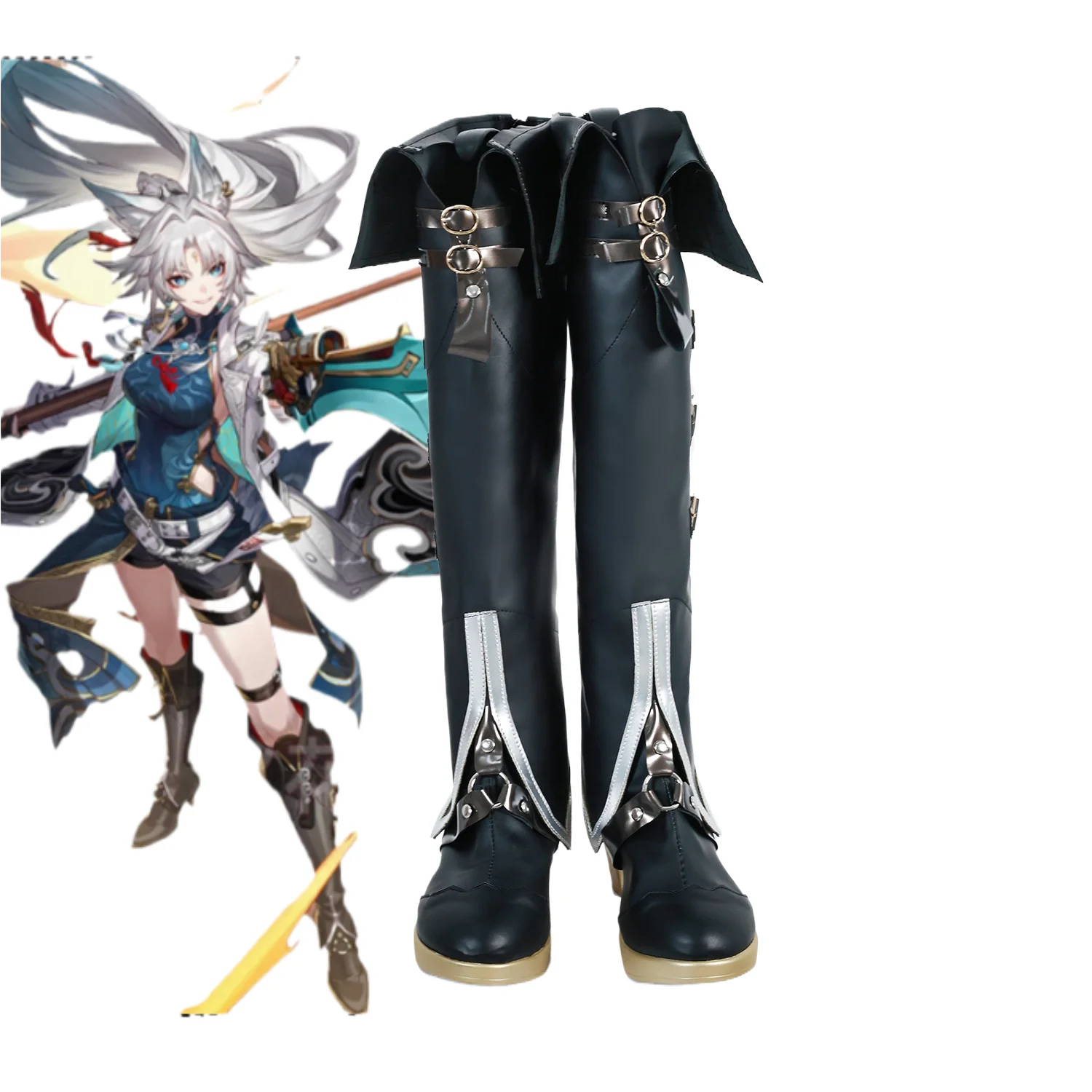 Honkai Star Rail Feixiao Cosplay Sapatos Mulheres Homem Feixiao Cos Botas de Animação de Jogo