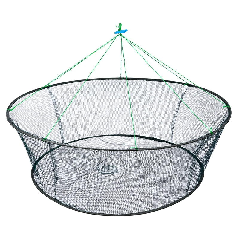 

80CM Loose Mouth Folding Drop Fishing Net Shrimp Catcher Tank Casting Network Fish Eels Trap Cage Prawn Bait Crab Netting