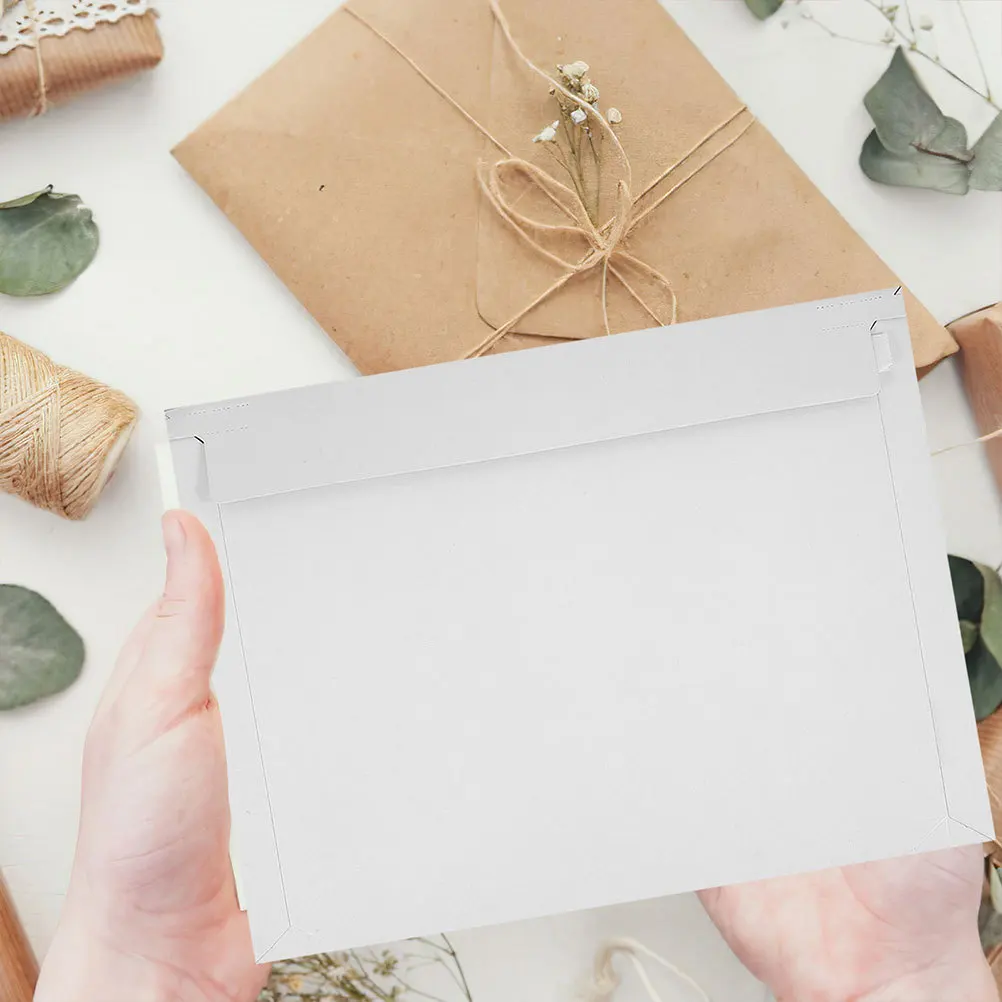 ซองจดหมายกาวในตัว 25 ชิ้น แข็งแรง ทนทาน ทำจากกระดาษแข็ง สำหรับเอกสาร รูปภาพ งานศิลปะ ปฏิทิน