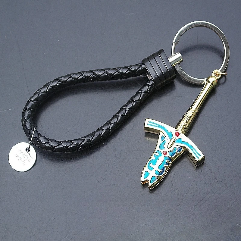 6 cm/2,36 pouces destin/séjour nuit Excalibur épée de la victoire armes modèle porte-clés sac à dos pendentif à collectionner ornement garçon jouet cadeau