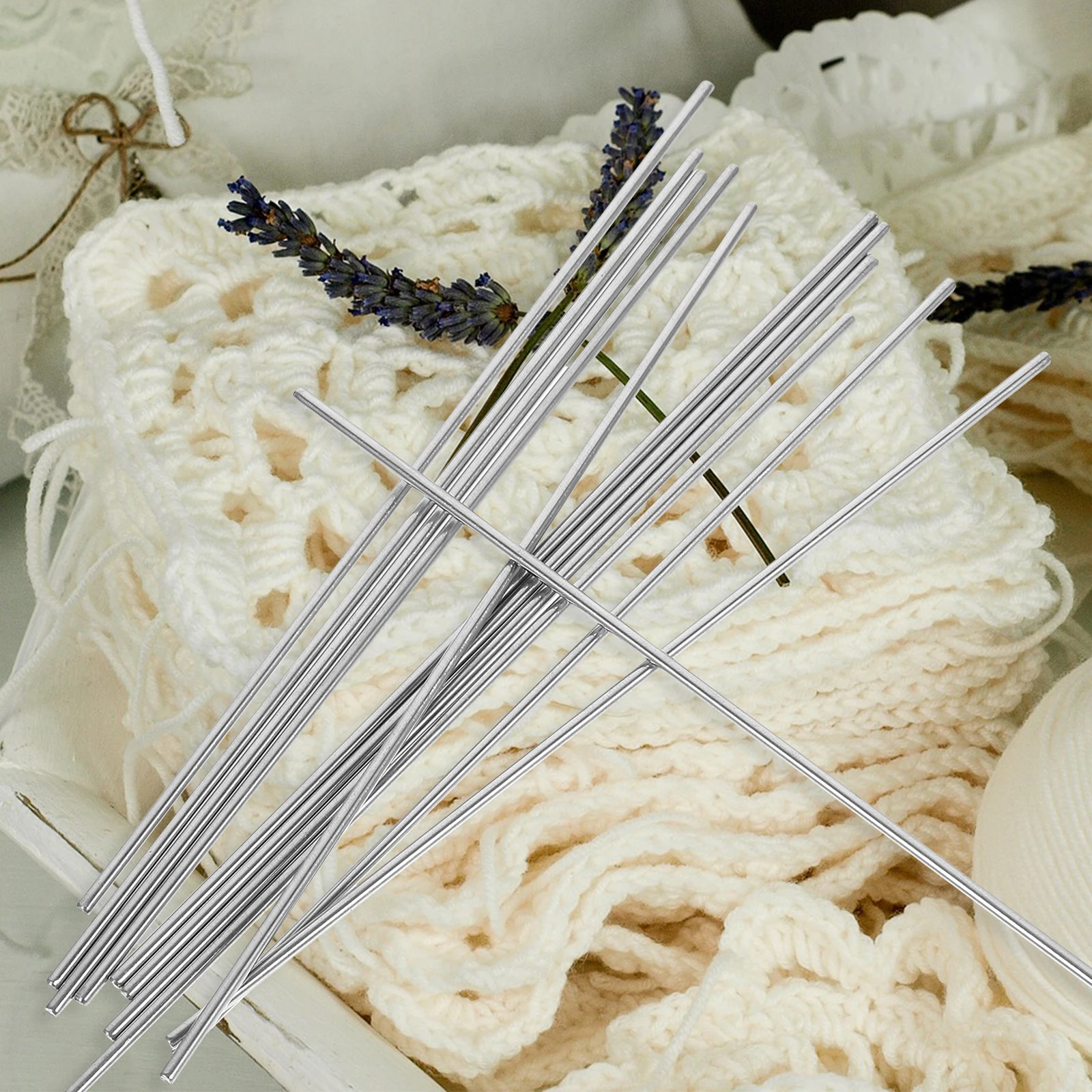 

12pcs Stainless Steel Blocking Crochet Knitting Board Metal Pegs Diy Crafts Customizable Easy Carry Practical Tool