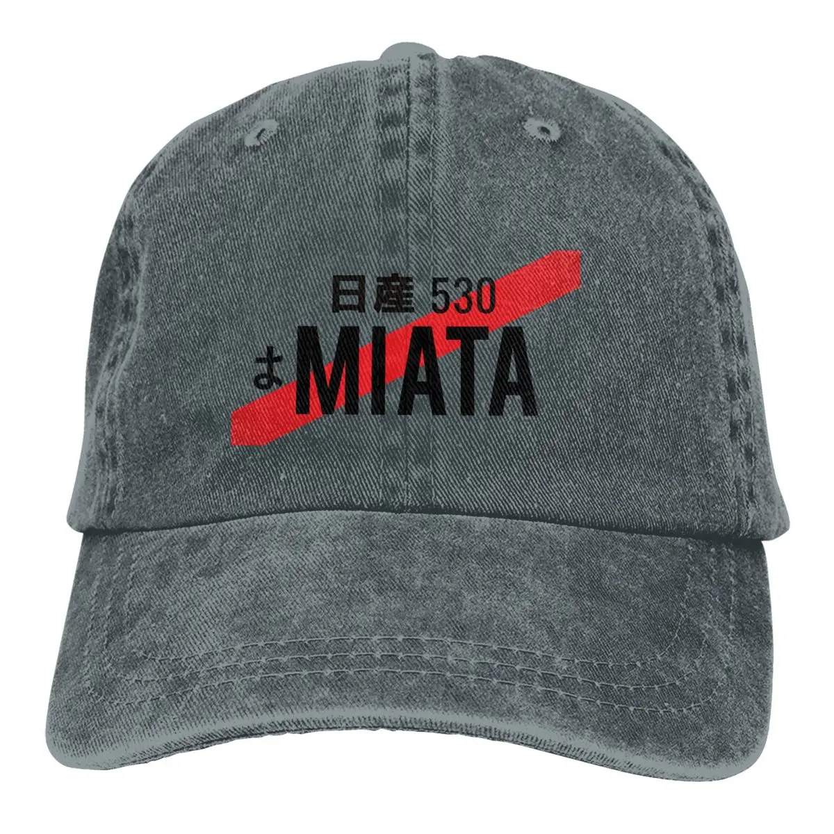 Washed Men's Baseball Cap MIATA JDM License Number Plate Trucker Snapback Caps Dad Hat Golf Hats