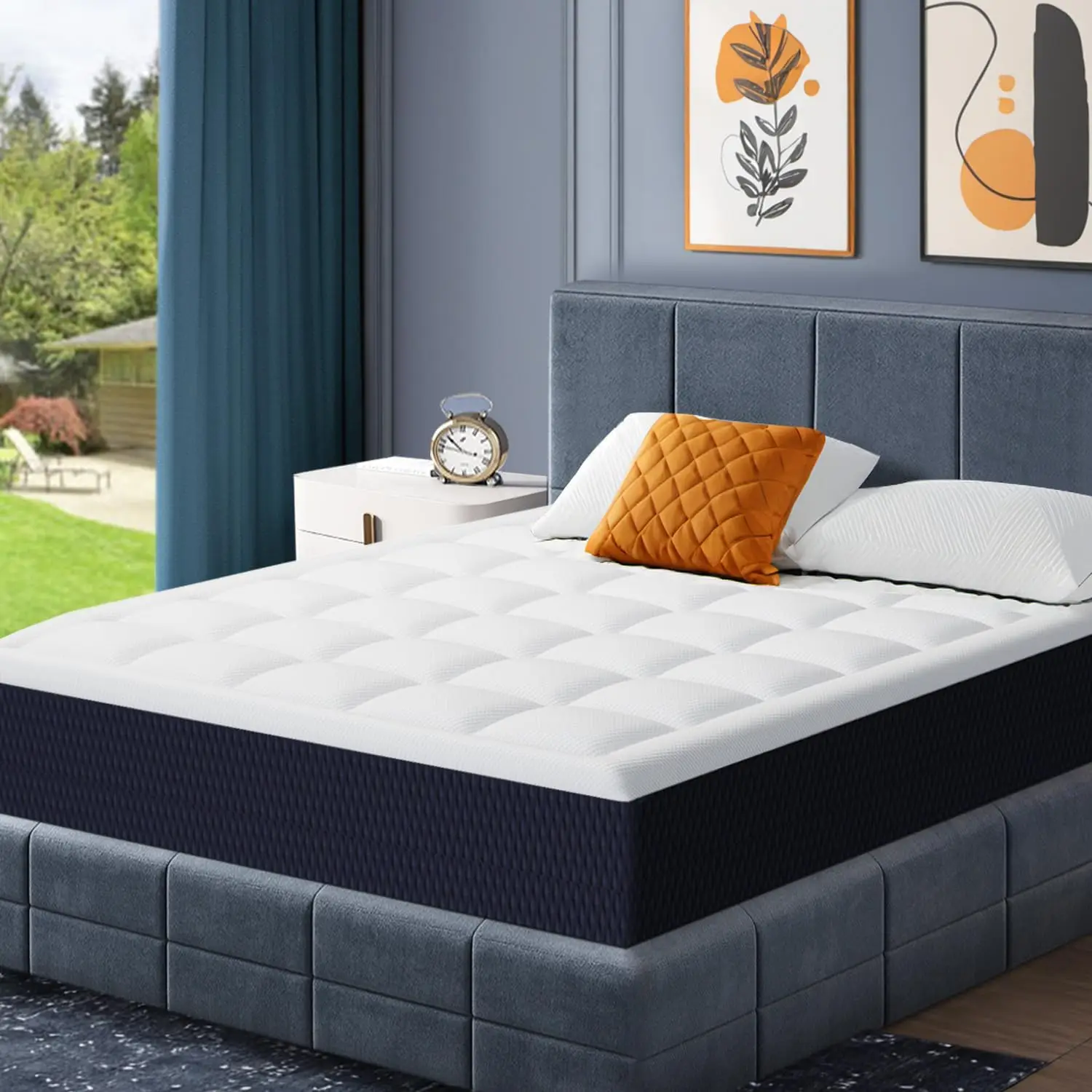 12 Inch Cal King Size Gel Memory Foam Mattress, Breathable Pillowtop Mattress in a Box