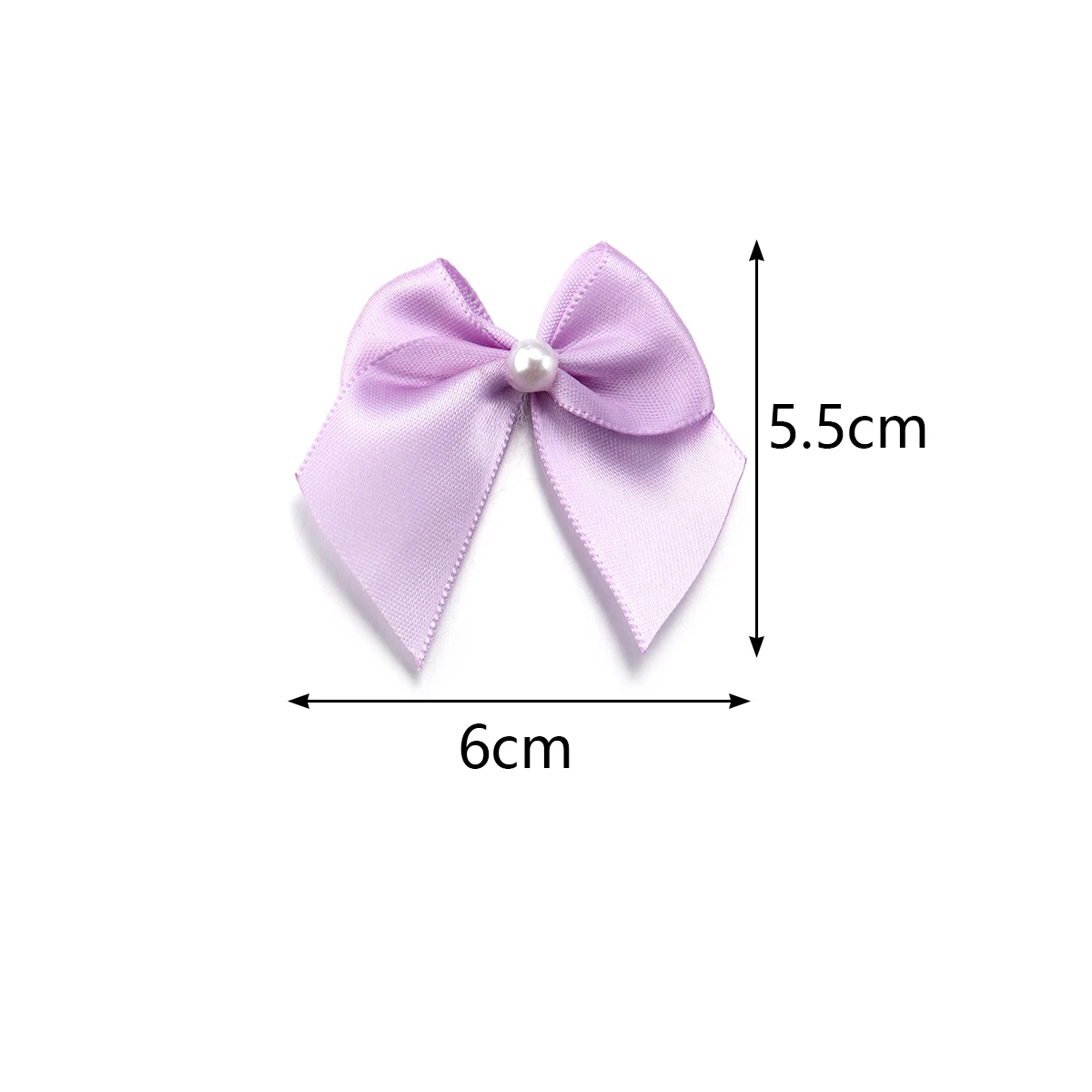 20 Stück Imitationsperlen-Satinband-Schleifen, handgefertigte Schleifenblumen für Geschenkverpackungen, Hochzeitsdekoration, DIY-Haaraccessoires – Detail 1