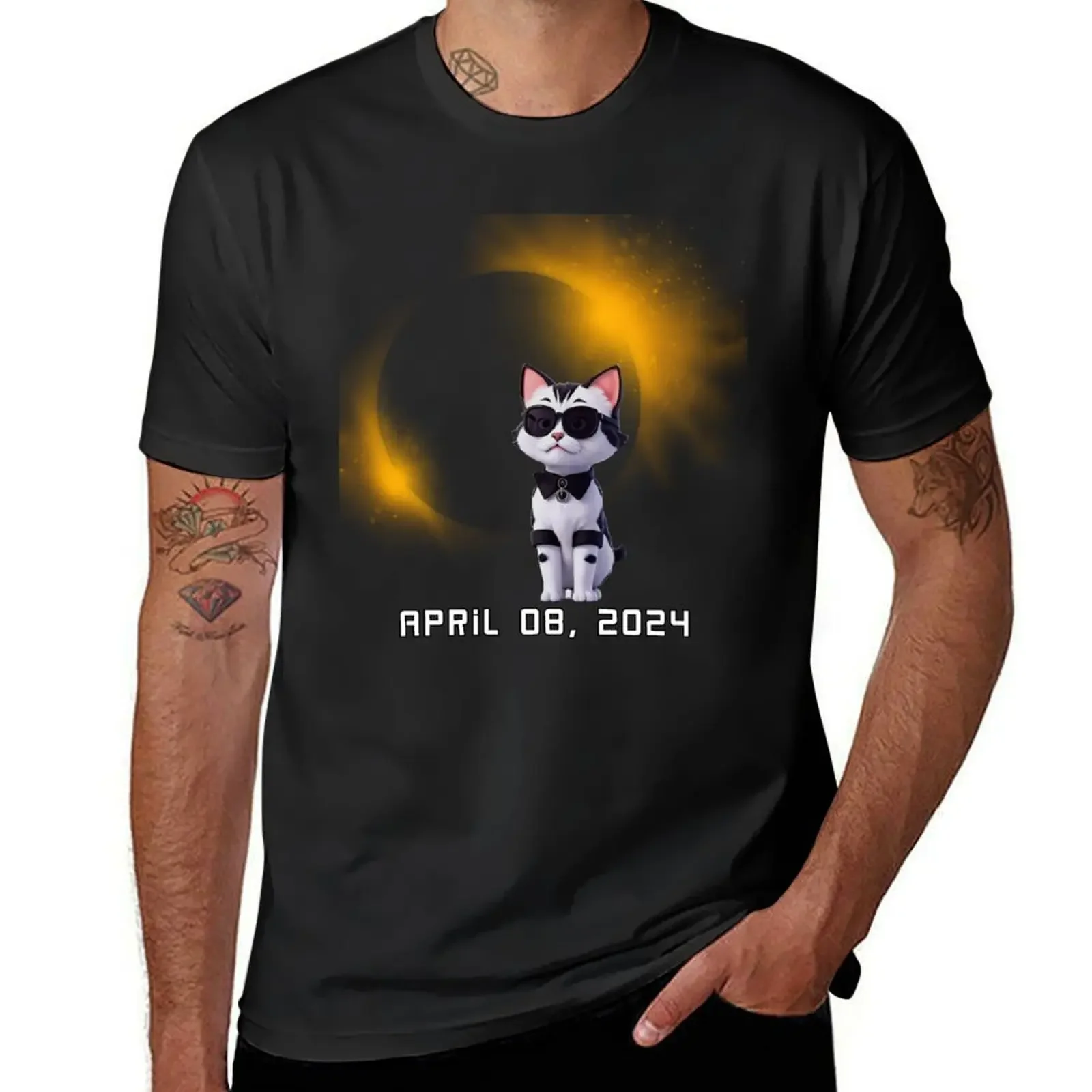 Total Solar Eclipse 4.8.2024 - Solar eclipse 2024 T-Shirt oversized t shirt for a boy shirts graphic t shirt men 100℅ cotton