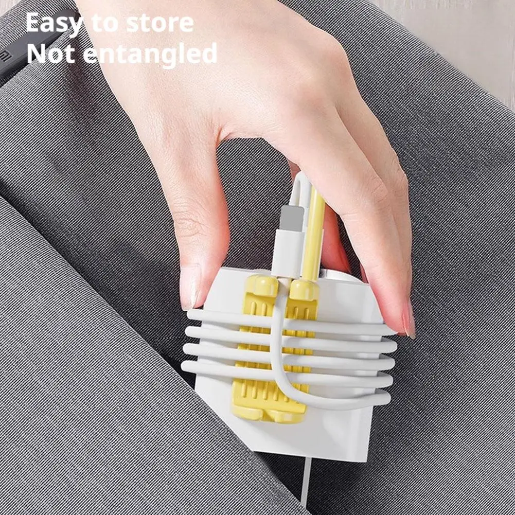 2-in-1 Data Cable Storage Buckle, Home Desktop Charging Fixed Cable, Winder Data Manager, Storage Cable Cable F9O4