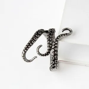 Anel de aço de titânio do vintage anel comum aberto octopus dominador personalidade homem anel de dedo anel ajustável tentáculo 12 principais vendas sexo dominação - №6