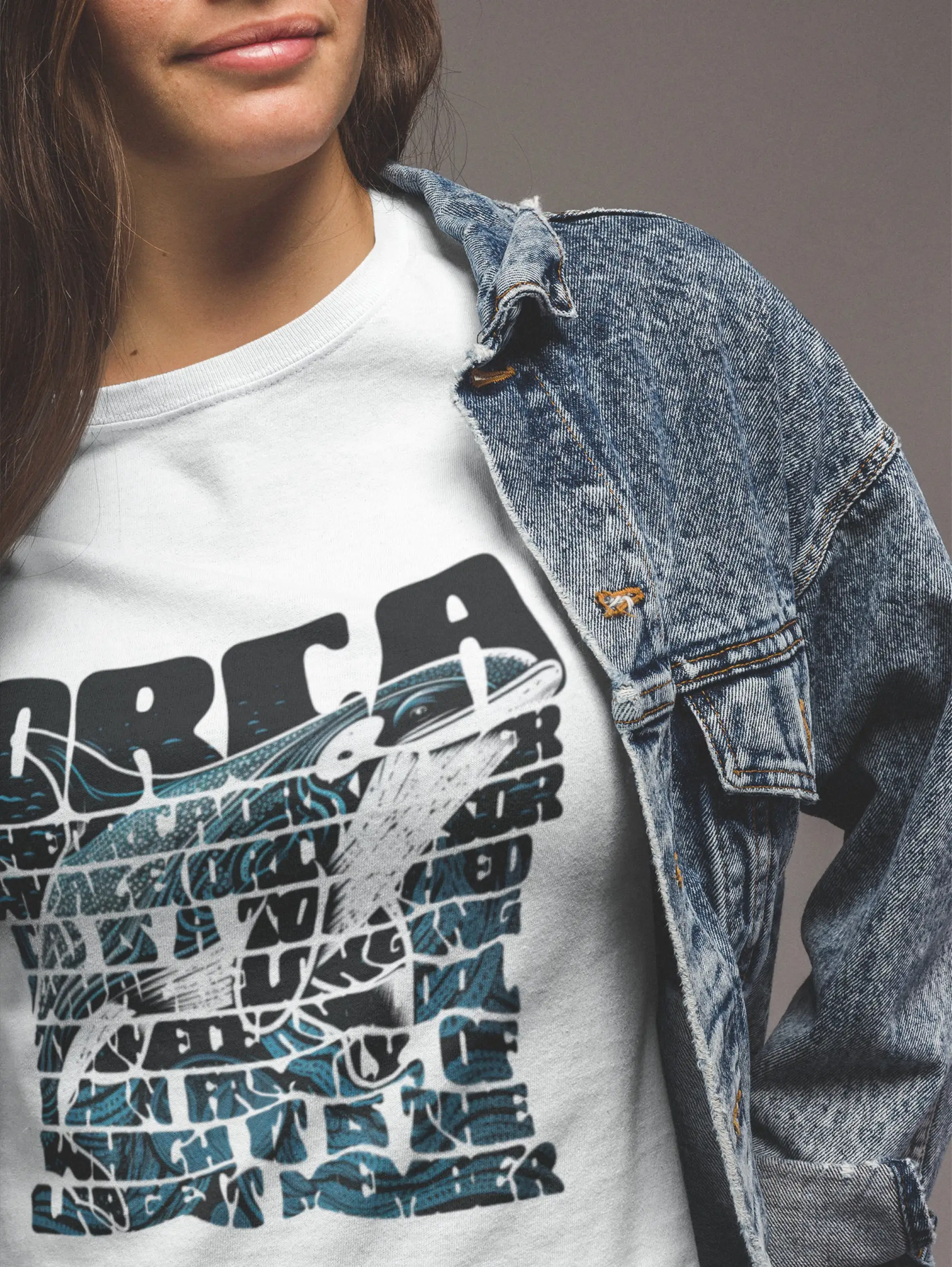 

Белая футболка Orca, унисекс, тяжелая хлопковая футболка, многоцвет, развивающие факты, графическая типография, отличный подарок
