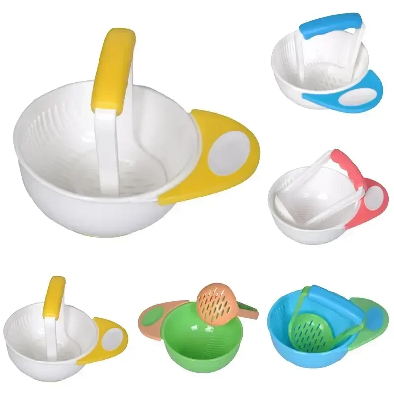 Fruit Supplement Baby Learn Baby Food Mills Kids Dishes Grinding Bowl Handmade Grinding Food Children Baby Feeding Bowl