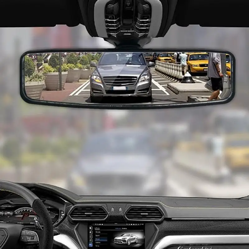 Interior Convex Rear View Mirror General Lengthened Widened Interior Mirrors Automotive Interior Trim With High-Definition Glass