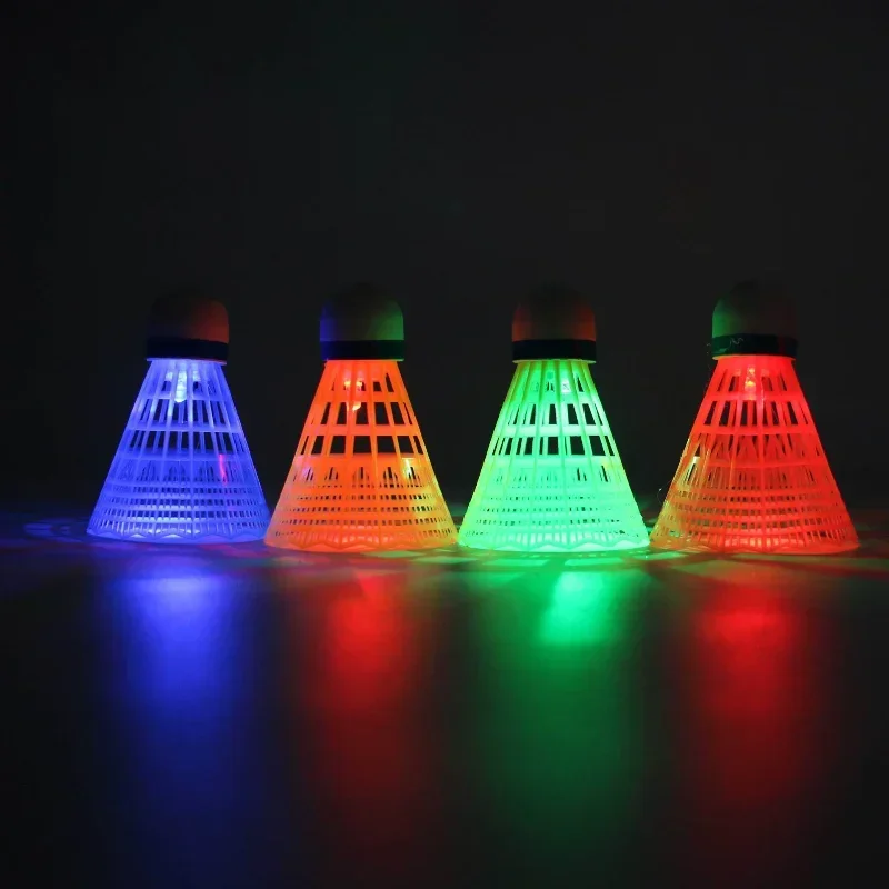 

6Pcs LED Badminton Ball Glowing Light Up High Elasticity Badminton Shuttlecocks Outdoor Sports Training Balls Toys