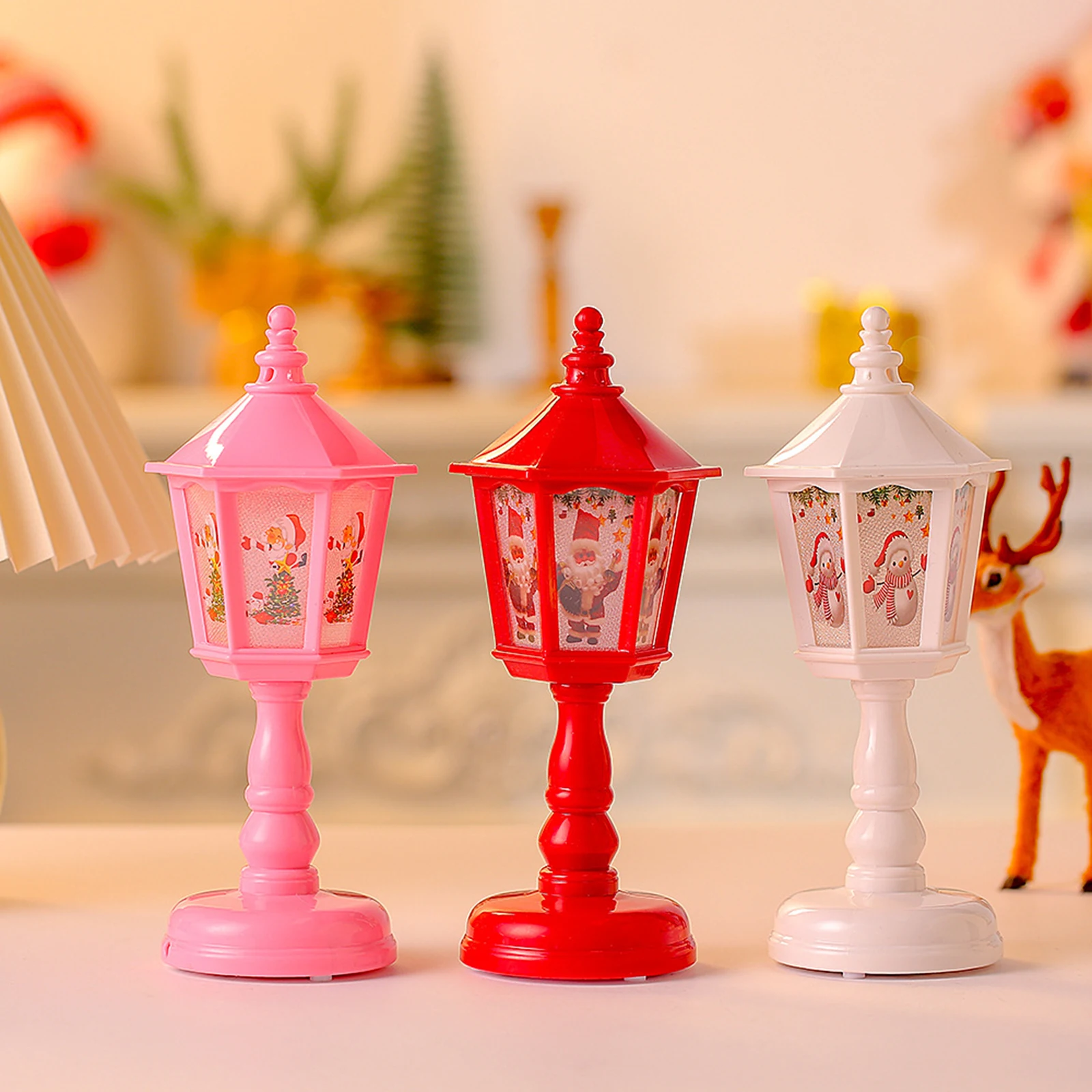 Ornamenti di natale luce notturna di natale luci a vento a LED lampada da notte ricaricabile USB lampade da comodino da tavolo portatili regali per la famiglia