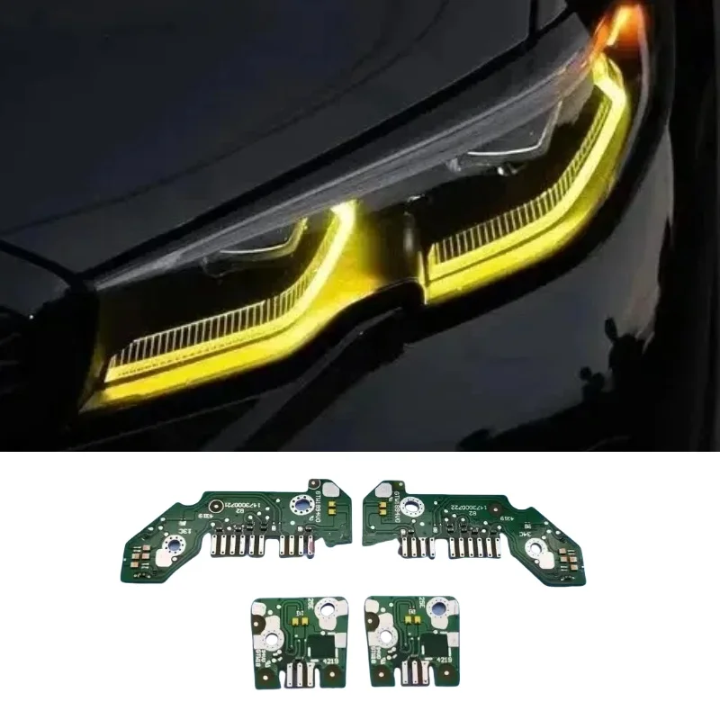 Adaptive LED Headlight Yellow DRL LED Modules Board Set Fit For BMW 3 Series G20 G21 G28 2019 2020 2021 2022