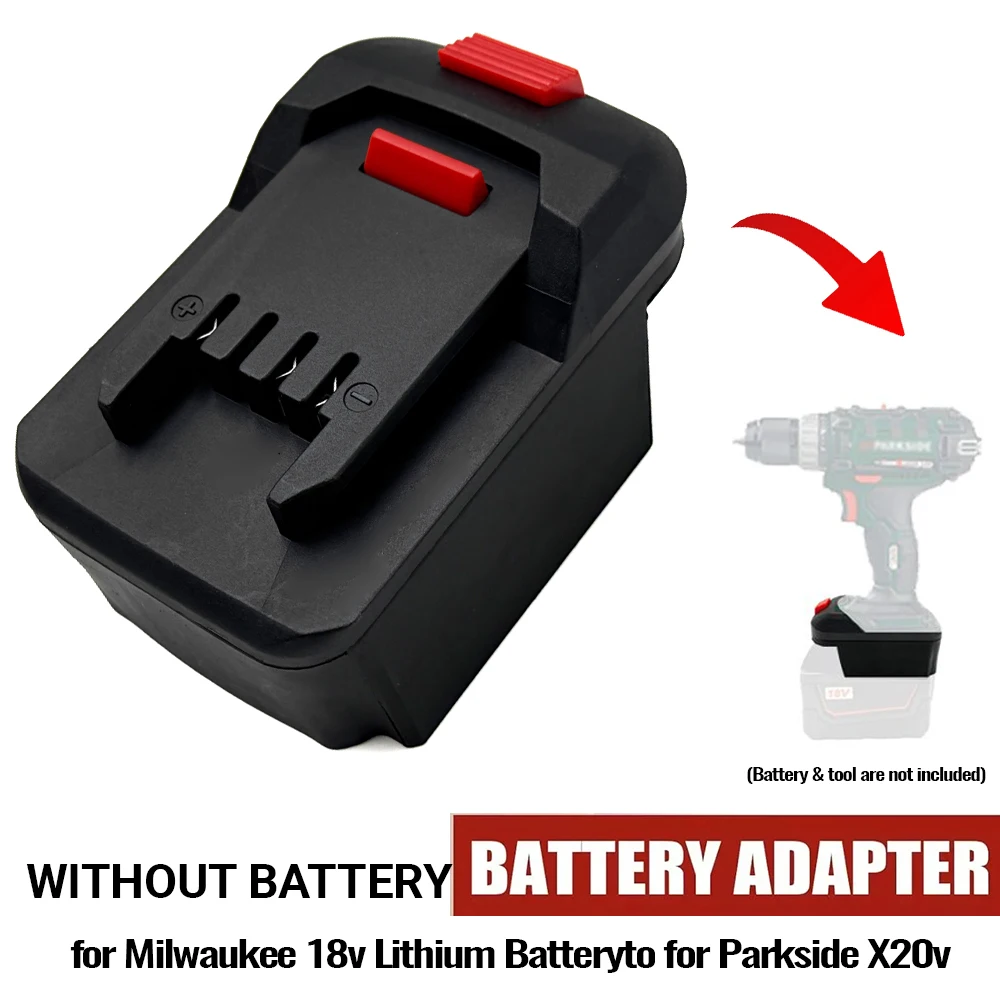 

Battery Adapter Converter for Milwaukee 18V Lithium Battery to for Lidl Parkside X20V Li-Ion Power Tool Accessories(NO Battery )