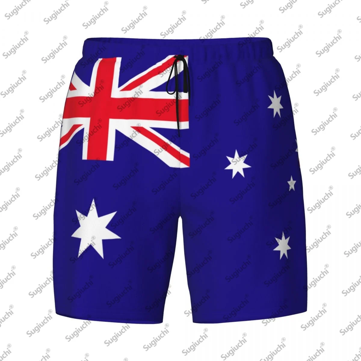 

2025 Флаг Австралии Топ с 3D принтом Мужские плавки Гавайский купальный пляж 2 в 1, быстросохнущие летние шорты для плавания с карманами