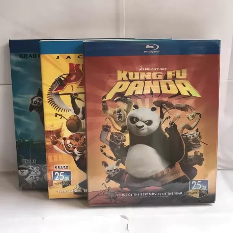 

BD Blu-ray Disc Anime Cartoon Kung Fu Panda 1-4 KUNG FU PANDA 4 Disc CD Box