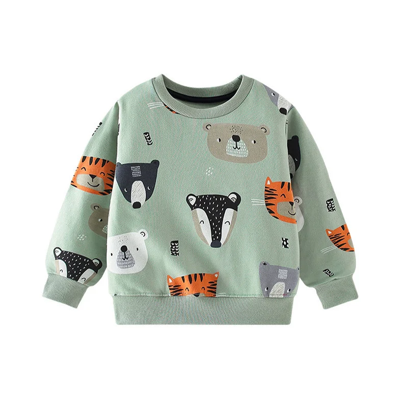 Boys Girls Cotton Clothing Dinosaurs Printed Baby Sweaters for Autumn Spring Kids Animals Sweatshirts Fashion Sport Tops Boys