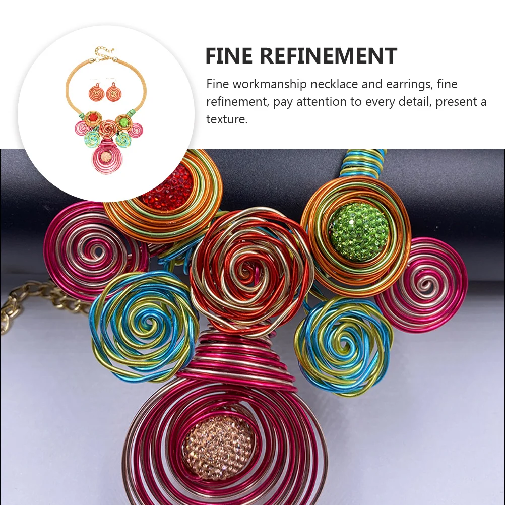 

Colorful Collar Ethnic Style Decorative African Earrings Women Ethnic Style Jewelry Jewelry Alloy Copper Trendy Fashion