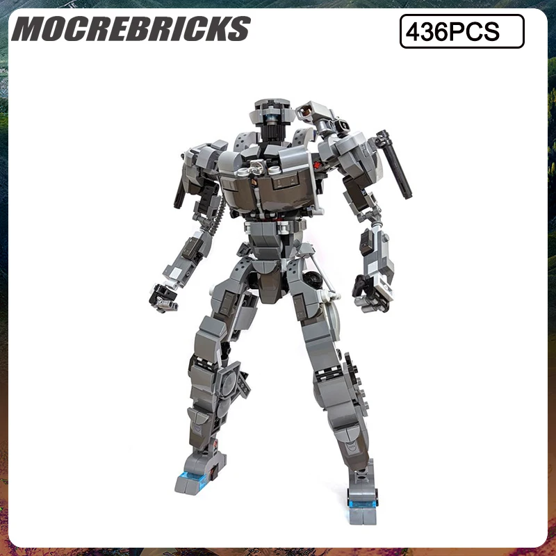 New Ideas Military Robot Iron Sentinel MOC Assembling Building Blocks Particle Model Sets Children's Toys Bricks Birthday Gifts