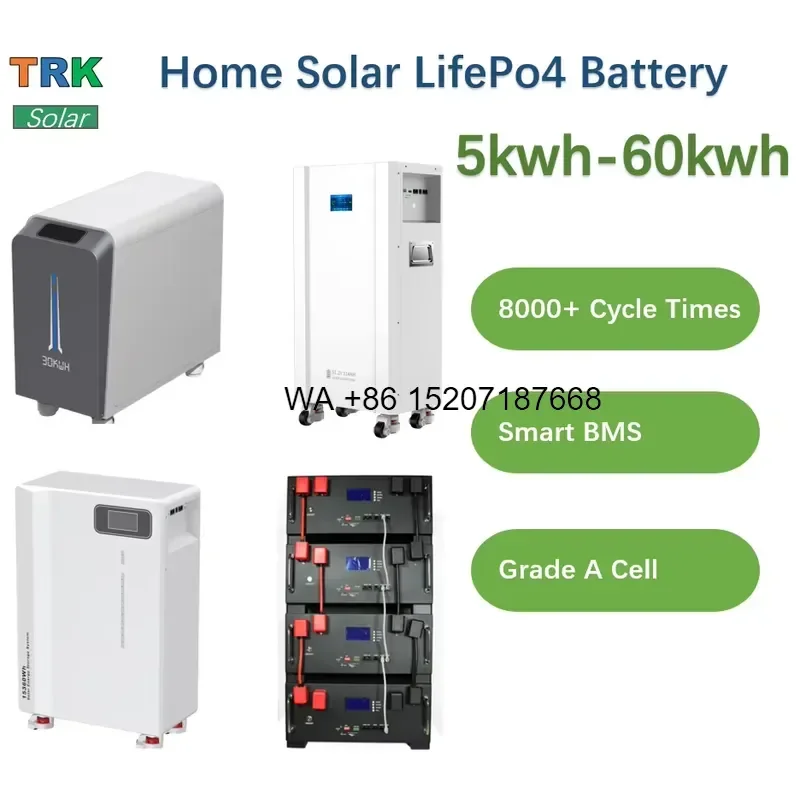 Wmwmnu for Residential Solar Storage Kit 6.2KW Hybrid PV Device Matched With 10KWh Grade a LiFePO4 Battery IP54 EU Standard