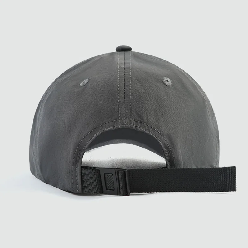 Lightweight Quick-Dry Korean Baseball Cap for Men, Breathable Vintage-Inspired Adjustable Cap with Knit Fabric, Sun Protection
