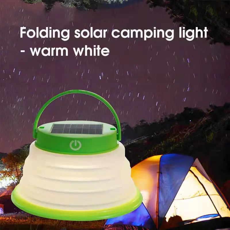 Outdoor Collapsible Camping Light Portable Lantern Solar Tent Lighting Fishing Lamp Design Waterproof LED Rechargeable Camp Lamp