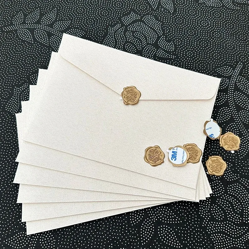 30pcs/lot Thickened 250g Linen Texture Pattern White High-grade Envelope Retro for Invitations Postcards Wedding Business Letter