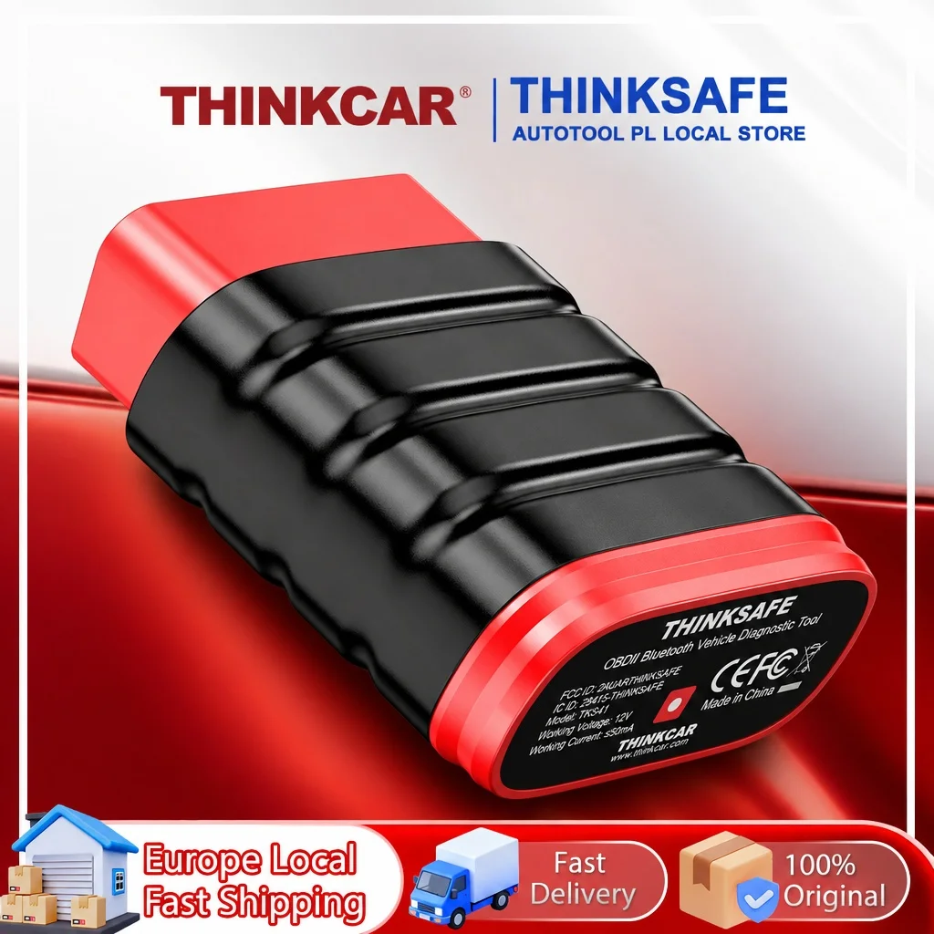 THINKCAR Thinksafe Scanner OBD2 Bluetooth Strumento Diagnostico Automobilistico Completo con Test Attivo IMMO TPMS 15 Servizi di Reset Lettore di Codici Auto per iOS Android