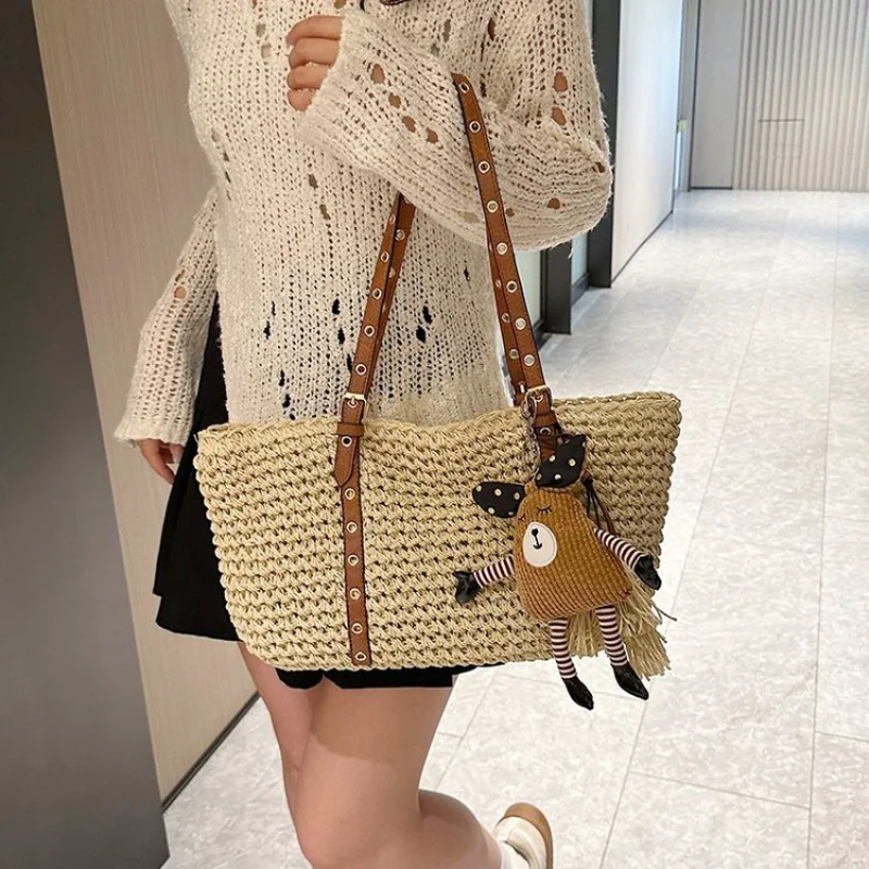 

Элегантная кожаная женская сумка через плечо, элитная роскошная брендовая модная известная парижская стильная повседневная сумка с украшением ​