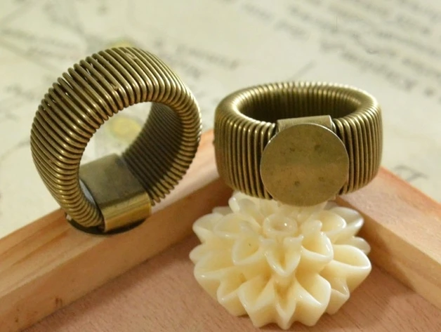 12mm 10pcs 3 Colors Plated Brass Adjustable Ring Settings Blank/Base,Fit 12mm Glass Cabochons,Buttons;Ring Bezels