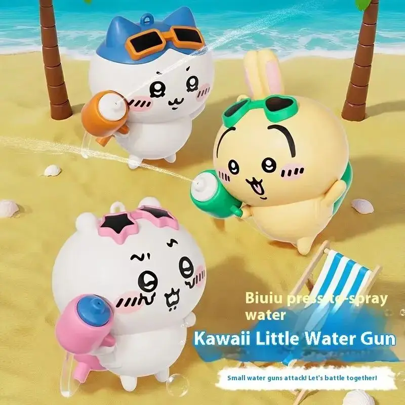 أرقام لعبة مسدس الماء Chiikawa – Kawaii Hachiware Usagi Shiroi المفاتيح قلادة الصيف رذاذ نموذج الديكور هدية