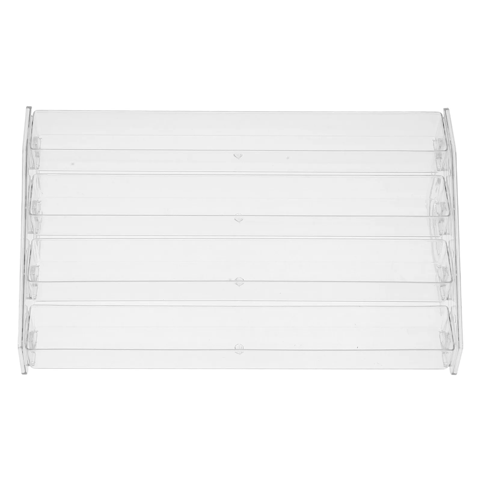 Clear Acrylic Greeting Card Organizer Rack Tiered Display Stand for Postcards Nail Polish Perfume Countertop Organizer Shelf