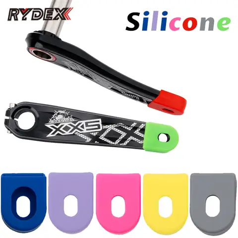 RYDEX Mtb Crank Protection Purple Bicycle Crank Arm Protector Cover Bike Crankset Silicone Guard Accessories For Shimano Sram