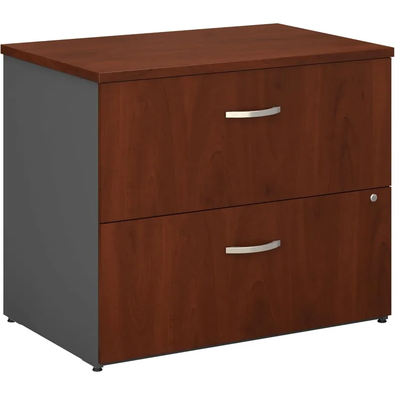 Series C 2 Drawer Lateral File Cabinet, Locking Document Storage for Home or Professional Office, Hansen Cherry