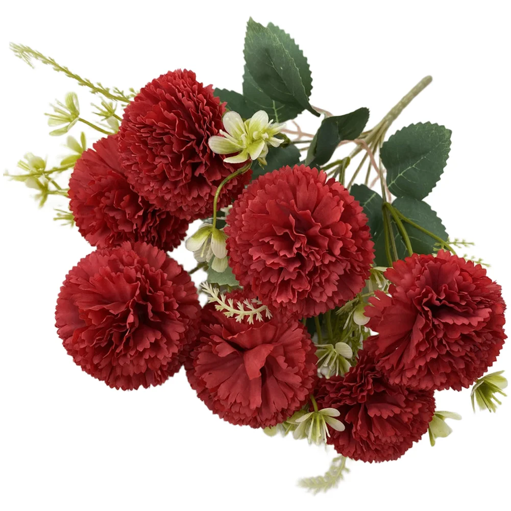7-Bloom Carnation Arrangement for Wedding Ceremony Decor for bookshelf Accent Apartment Decor and Elegant Space Enhancement