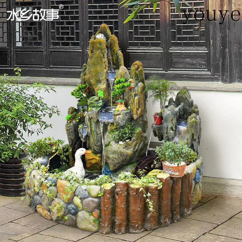 Flowing water ornament rockery fountain fish pond courtyard landscape garden courtyard decoration outdoor balcony landscaping