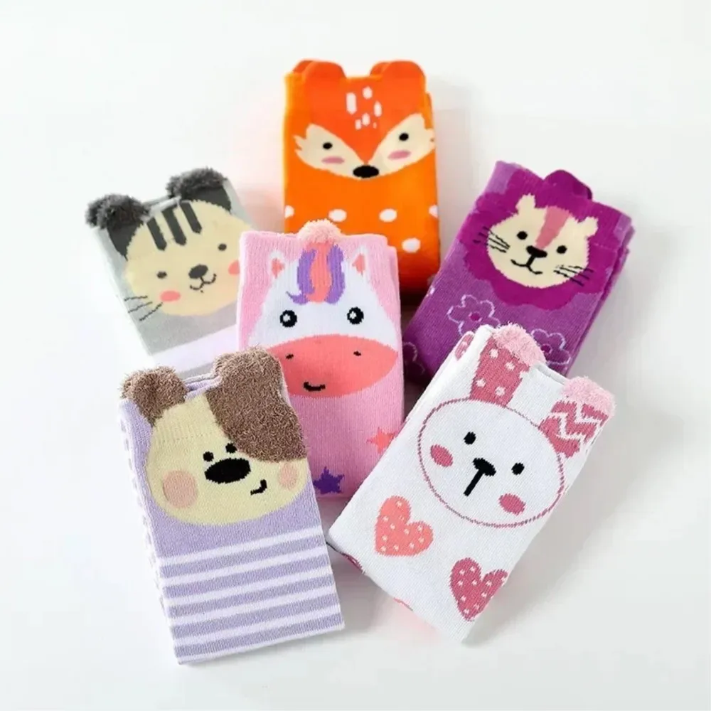 

Girl Socks 3-12 Years Old Cotton Knee High Socks Lovely Long Children's Knee Socks Kids Dance Girl Todder Baby